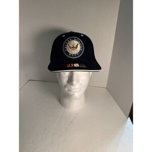 USA Navy Braided‎ Embroidered Logo Santo Cap With Eagle Hat Pin Adjustable Fit